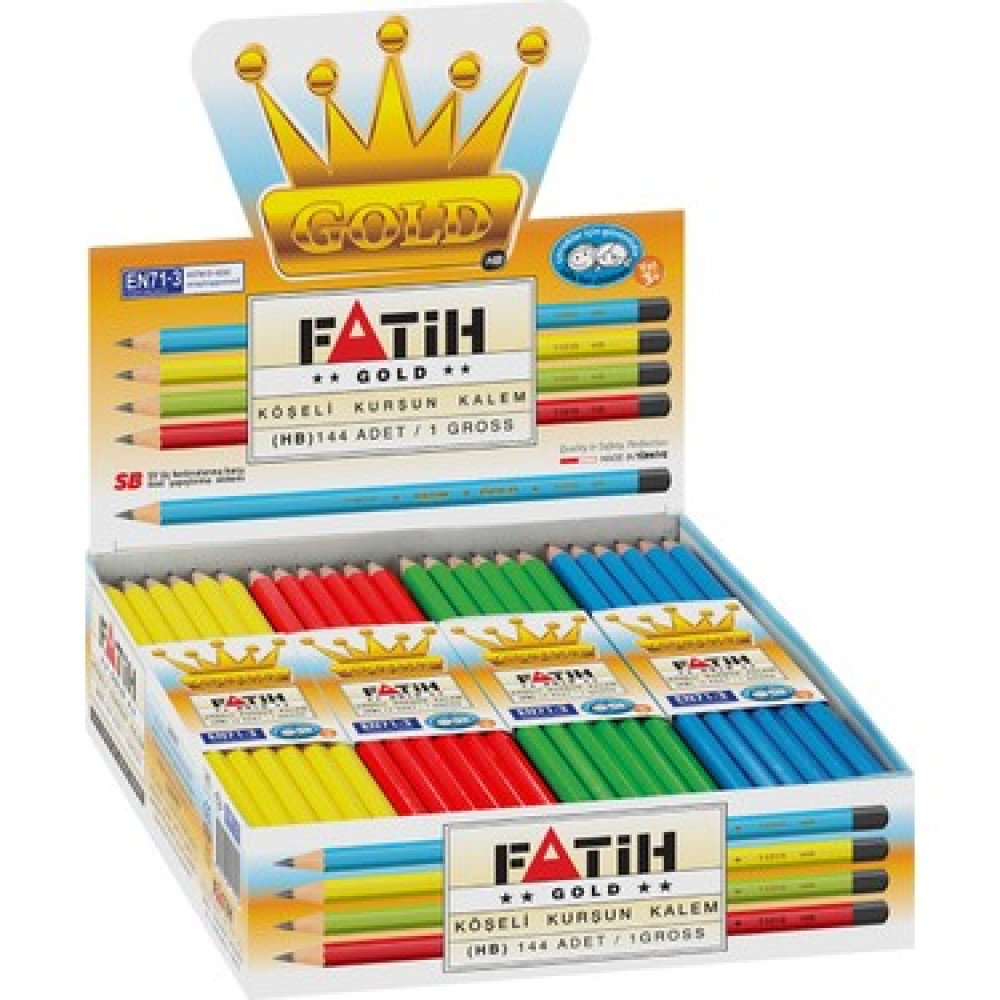 FATİH GOLD MERCANLI KURŞUN KALEM*12 FATİH GOLD MERCANLI KURŞUN KALEM*12