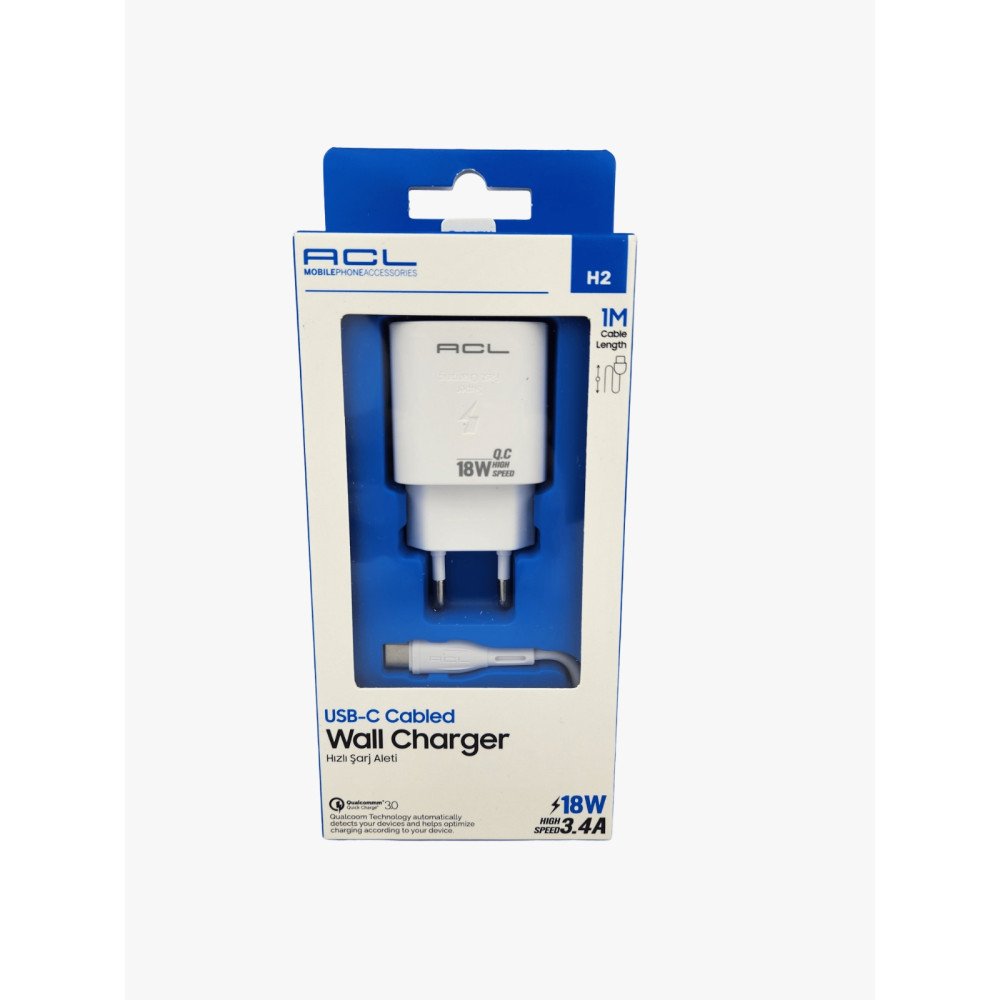 ACL USB-C ŞARJ ALETİ AC-2 H2 18W 3.4A 1MT
