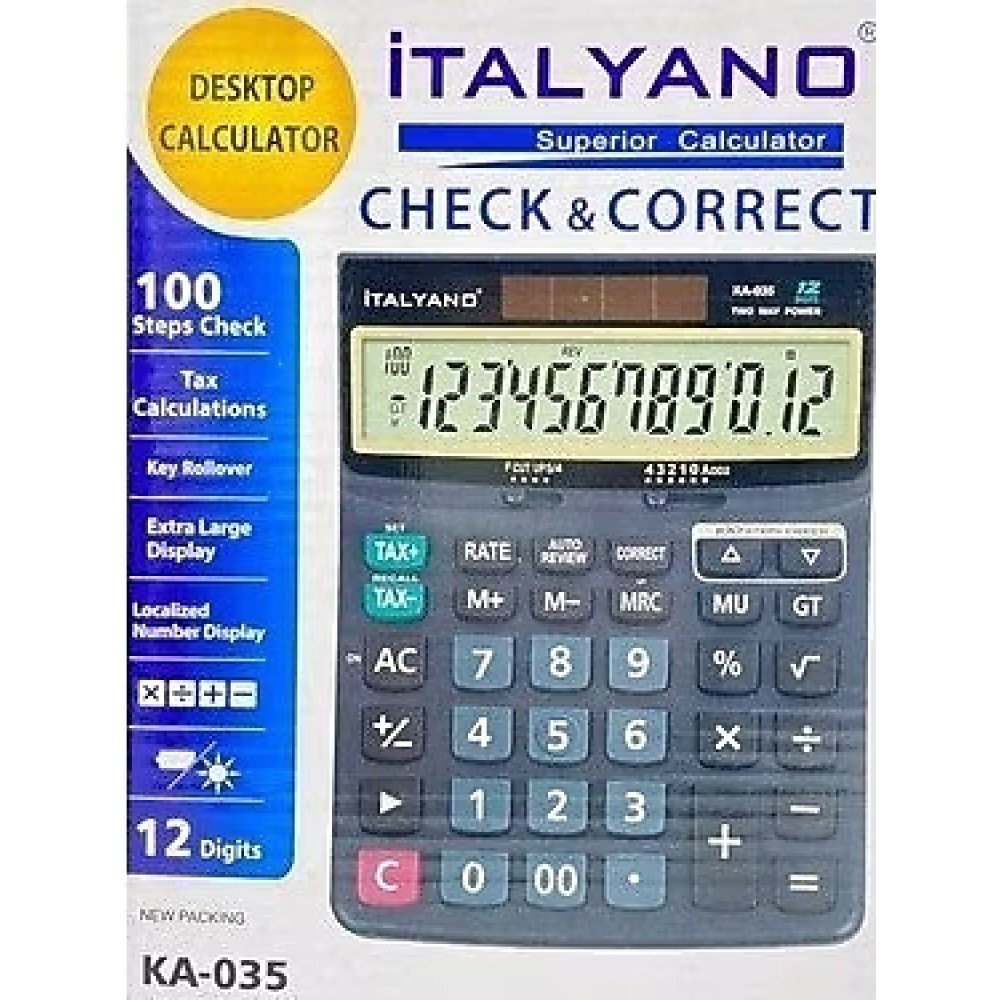 İTALYANO KA-035 HESAP MAKİNESİ İTALYANO KA-035 HESAP MAKİNESİ