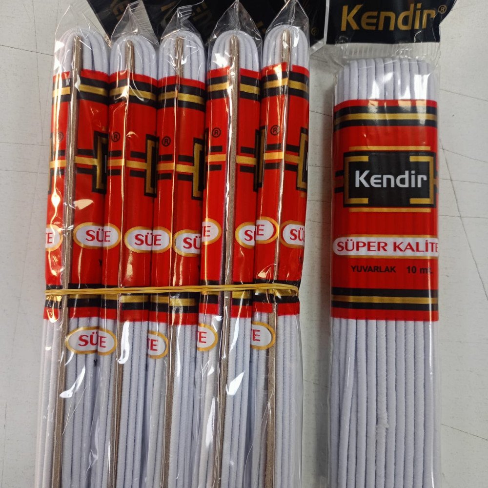 Kendir 10Mt Karton Yuvrlak Lastik x 5 Top