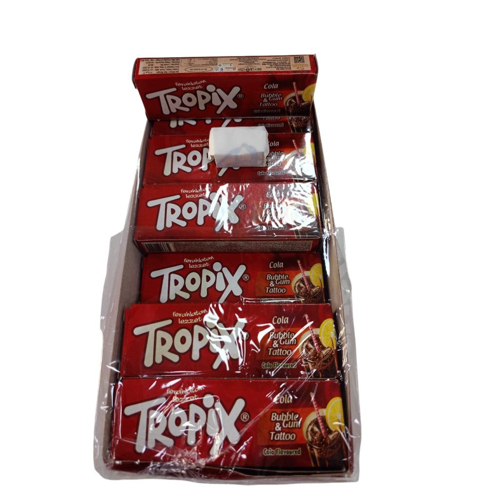 TROPİX DÖĞMELİ COLA TATLI SAKIZ*24*4 TROPİX DÖĞMELİ COLA TATLI SAKIZ*24*4