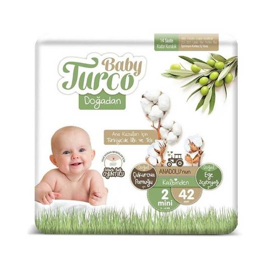 Baby Turco Eko Bebek Bezi 2 Lı 2 No 42 Adet X 4 Paket -8682241200023