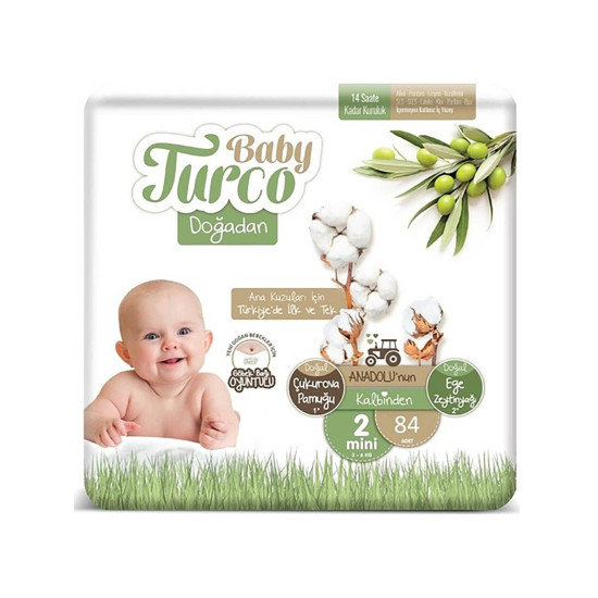 Baby Turco Eko Bebek Bezi 2 Lı 3 No 84 Adet X 4 Paket -8682241201365