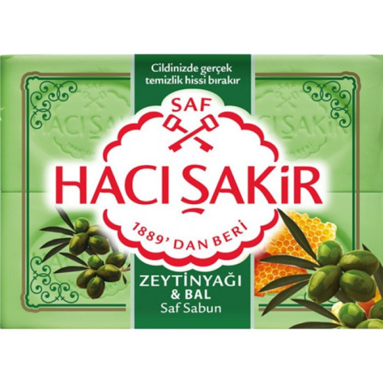 HACI SAKIR DUS SABUNU ZEYTINYAGI BAL 600 G X15