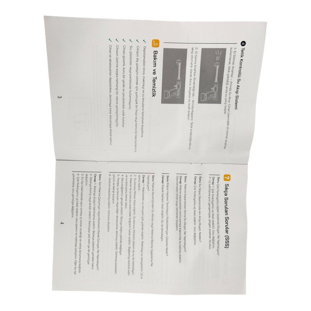 Auhma Akülü Basınçlı Araç Yıkama Makinesi 21V ACR-05 335 Psi