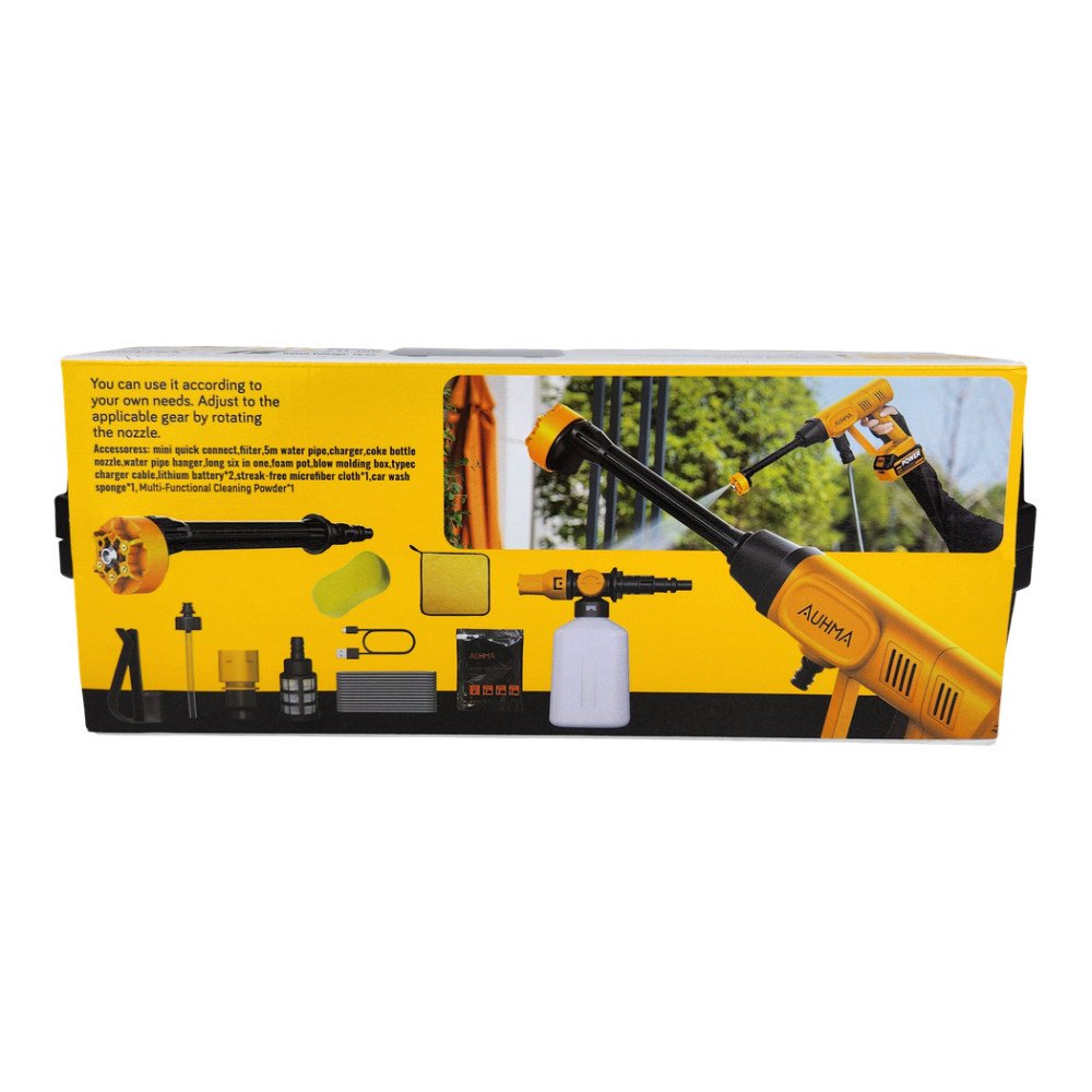 Auhma Akülü Basınçlı Araç Yıkama Makinesi 21V ACR-05 335 Psi