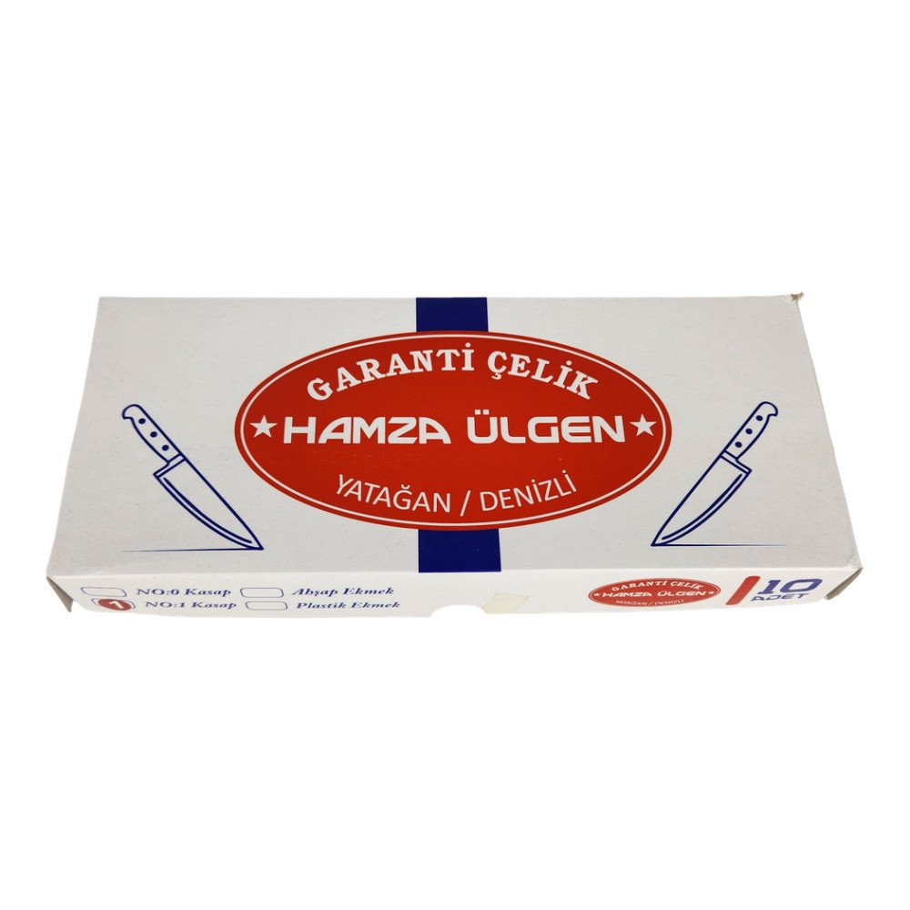 Ülgen Ahşap Saplı Kasap Bıçak No:1 X 10 Adet