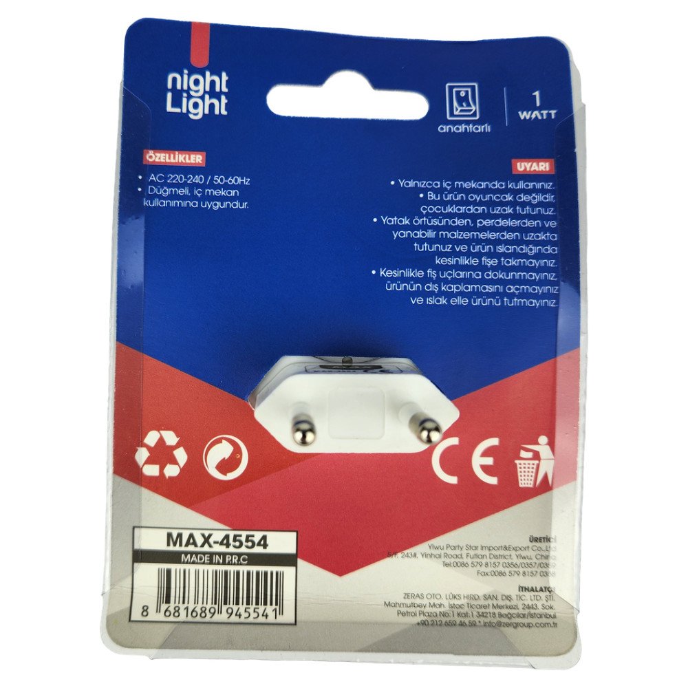 Prizli Gece Lambası Kelebek MAX-4554