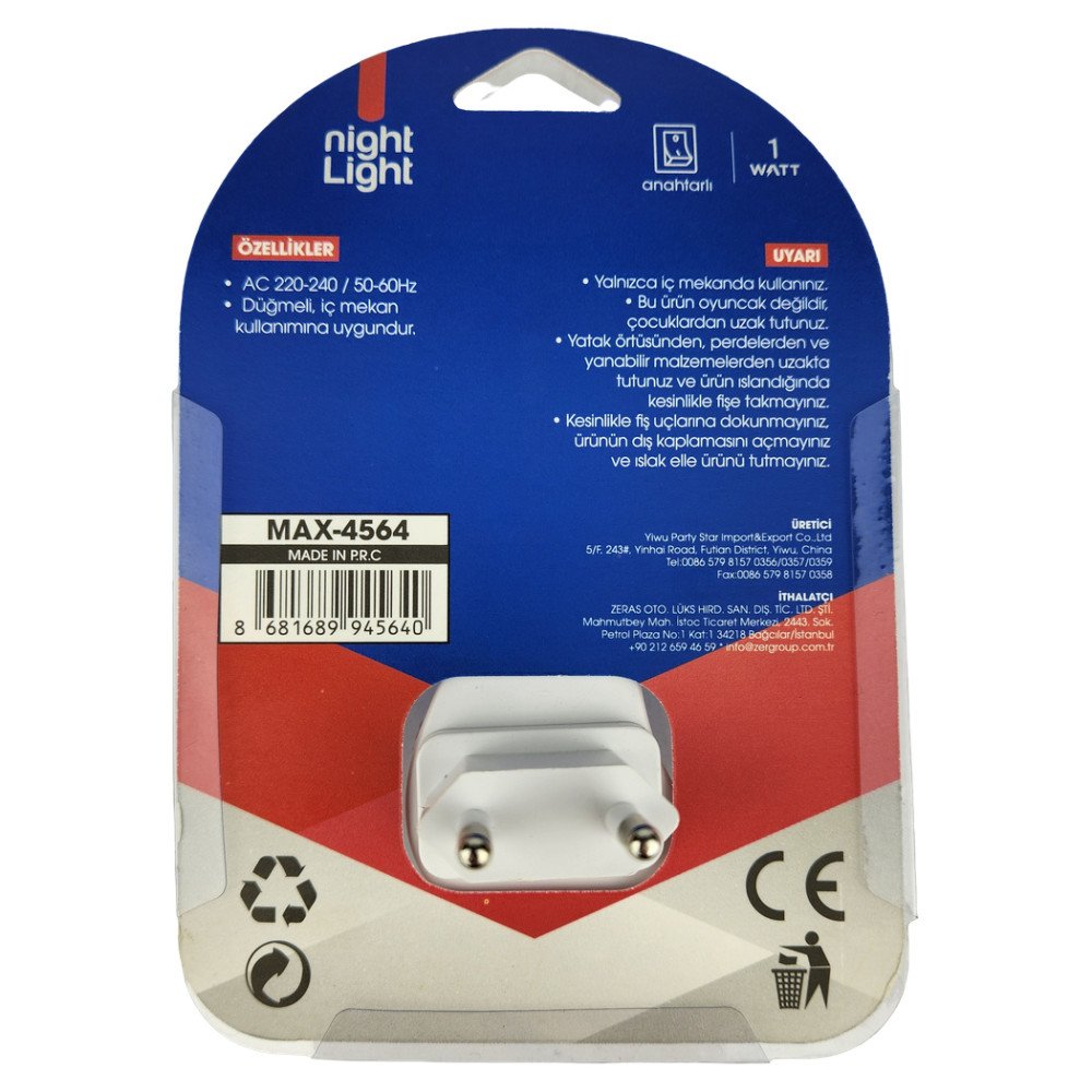 Prizli Gece Lambası Mantar MAX-4564