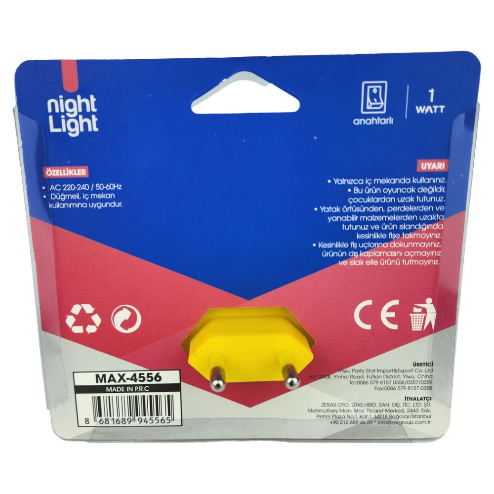 Prizli Gece Lambası Araba MAX-4556