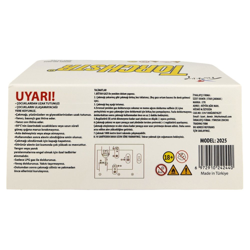 STR Geniş Torch Çakmak No:2025x25