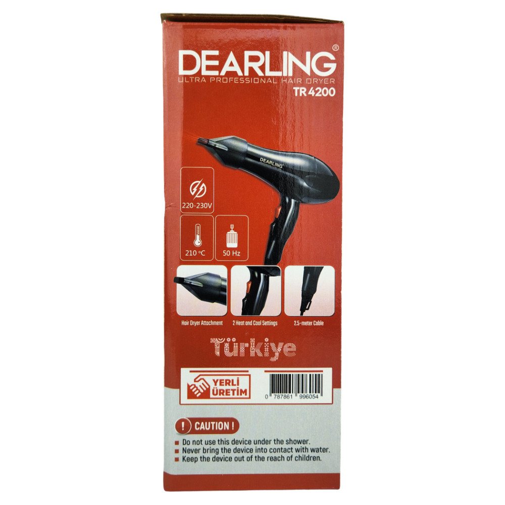 Dearling Ultra Profesyonel Saç Kurutma Makinesi TR 4200 2500W Pembe