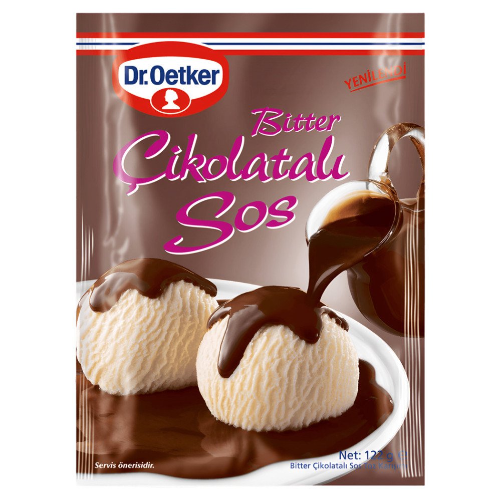 Dr.Oetker Bitter Çikolatalı Tatlı Sos 122 g x 24 Adet