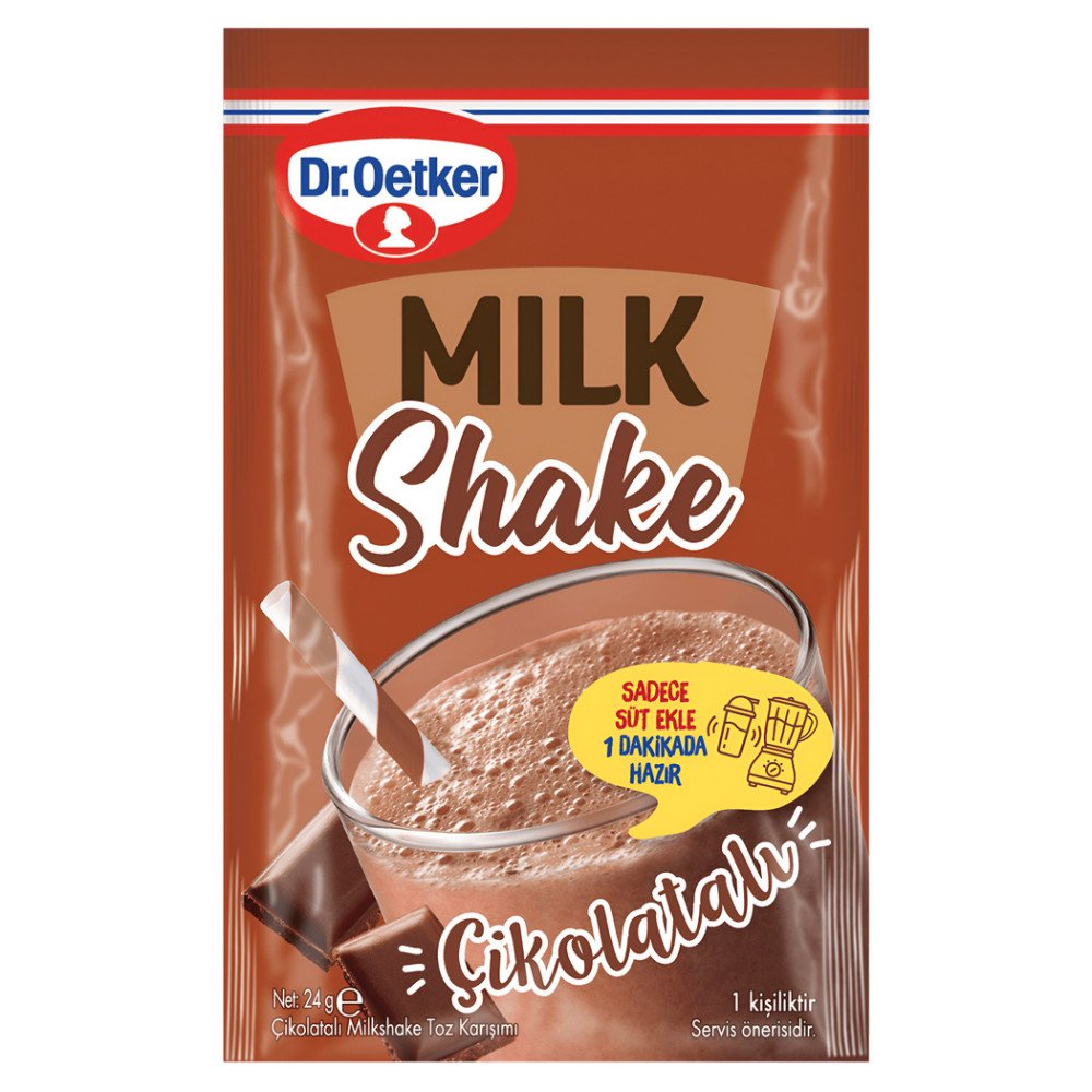 Dr.Oetker Çikolatalı Milkshake 24 g x 24 Adet