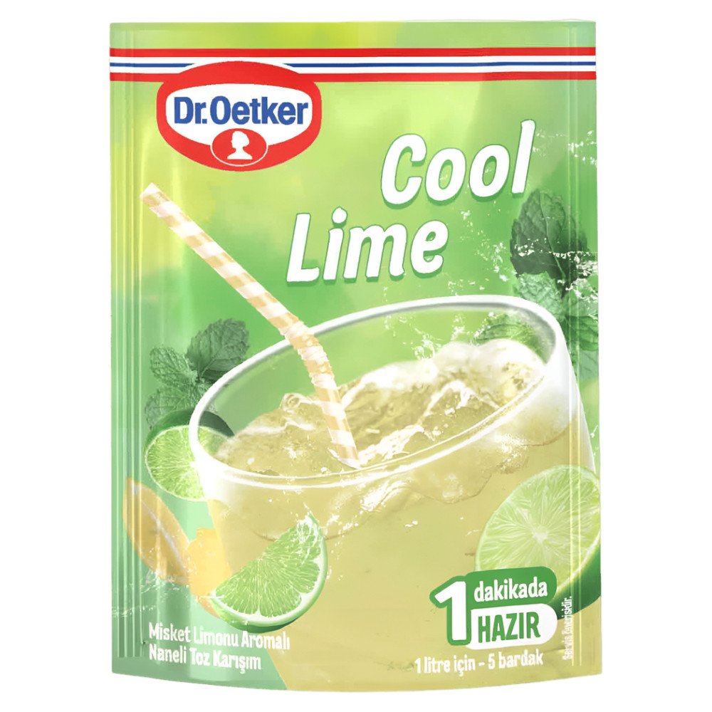 Dr.Oetker Cool Lime İçecek Tozu 90 g x 12 Adet