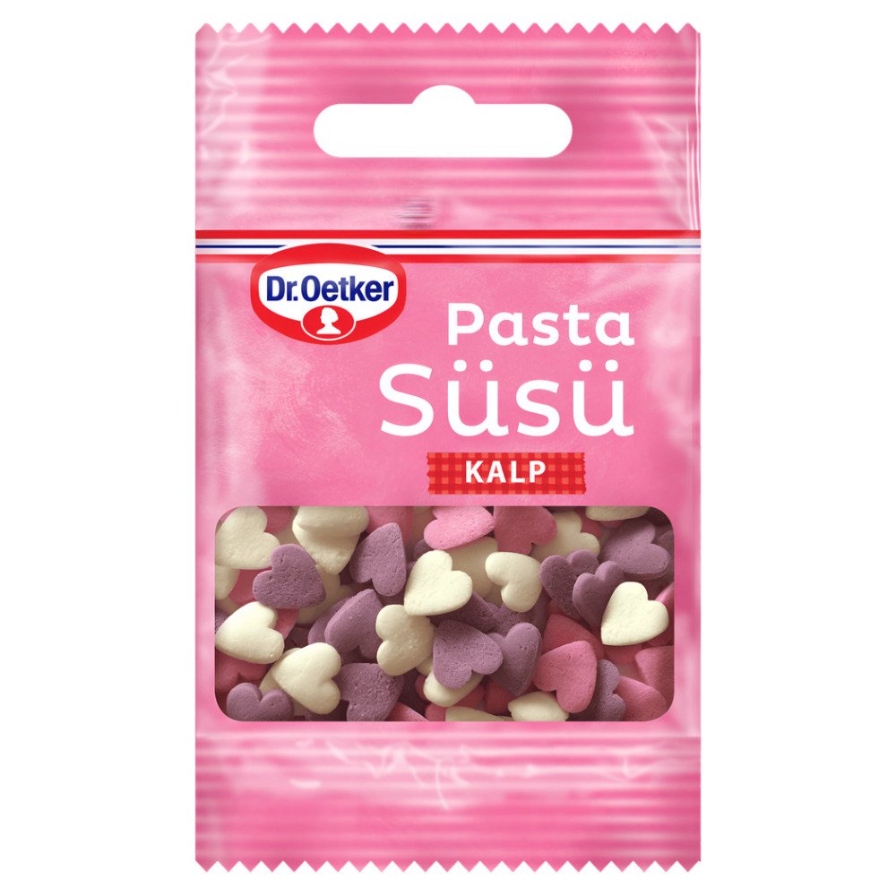 Dr.Oetker Kalp Şekilli Pasta Süsü 10 g x 25 Adet