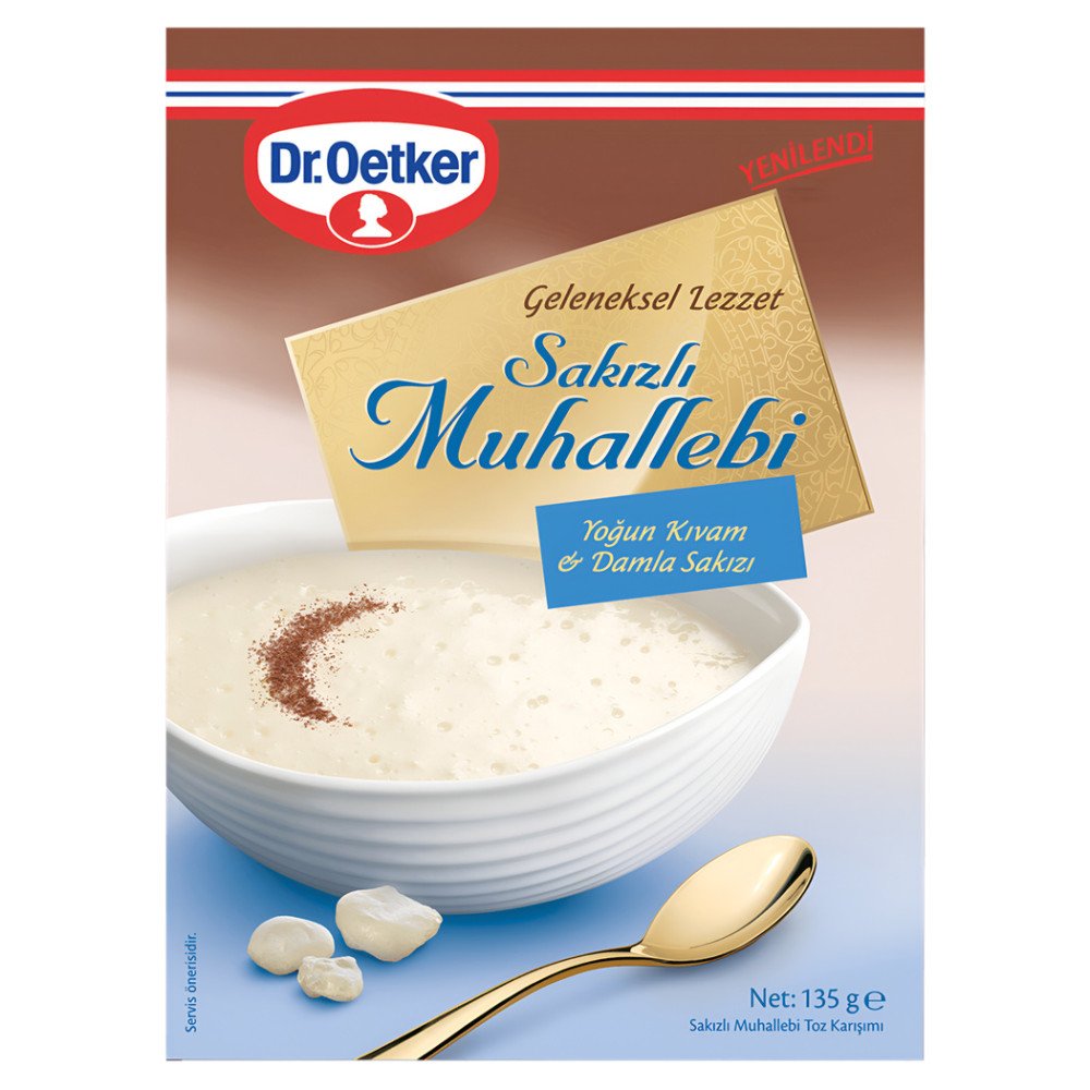 Dr.Oetker Sakızlı Muhallebi 135 g x 24 Adet