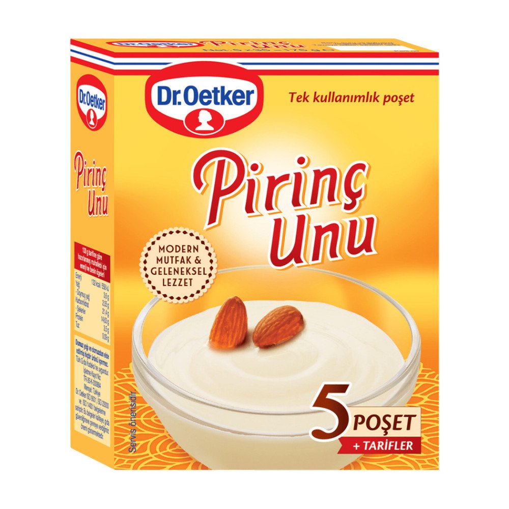 Dr.Oetker Pirinç Unu 5li Kutu 175 g x 12 Adet