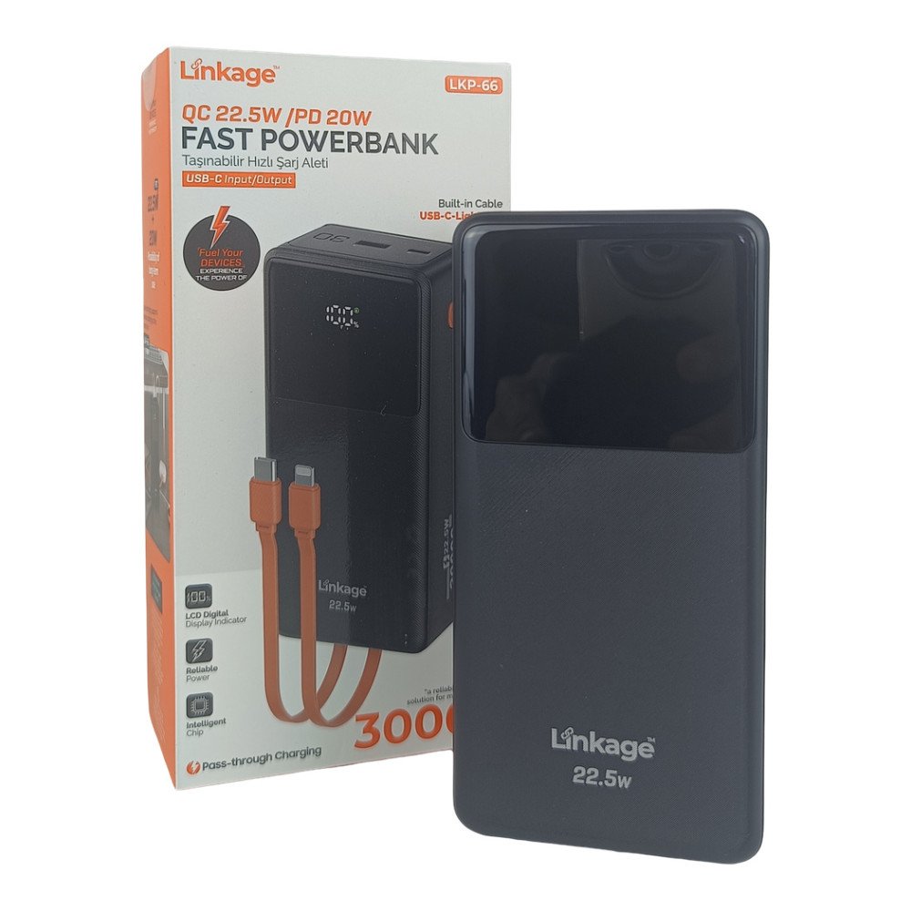 Linkage LKP-66 30.000 mAh Hızlı Şarjlı Taşınabilir Powerbank