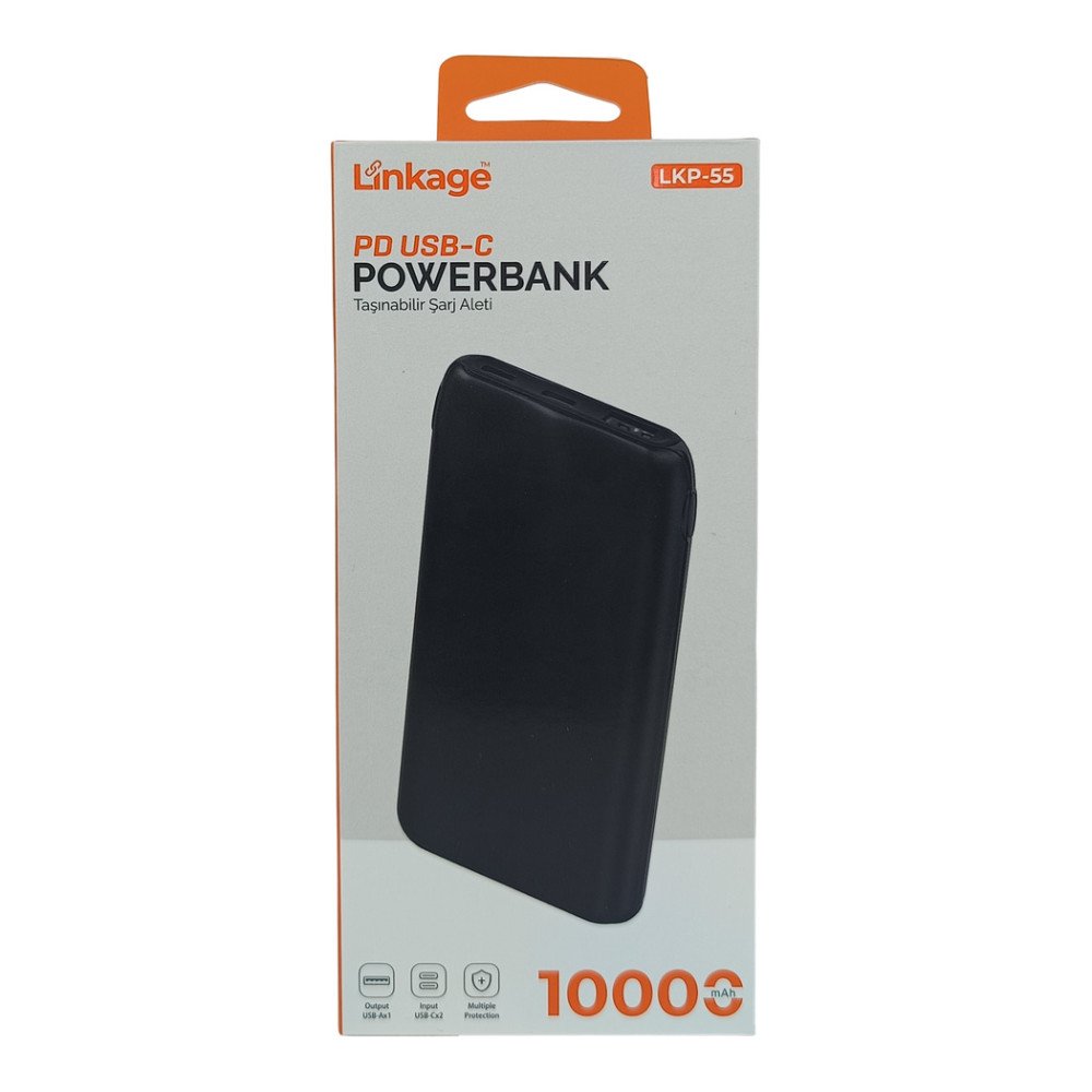 Linkage LKP-55 10.000 mAh Çift USB-C Girişli ve USB-A Çıkışlı Powerbank