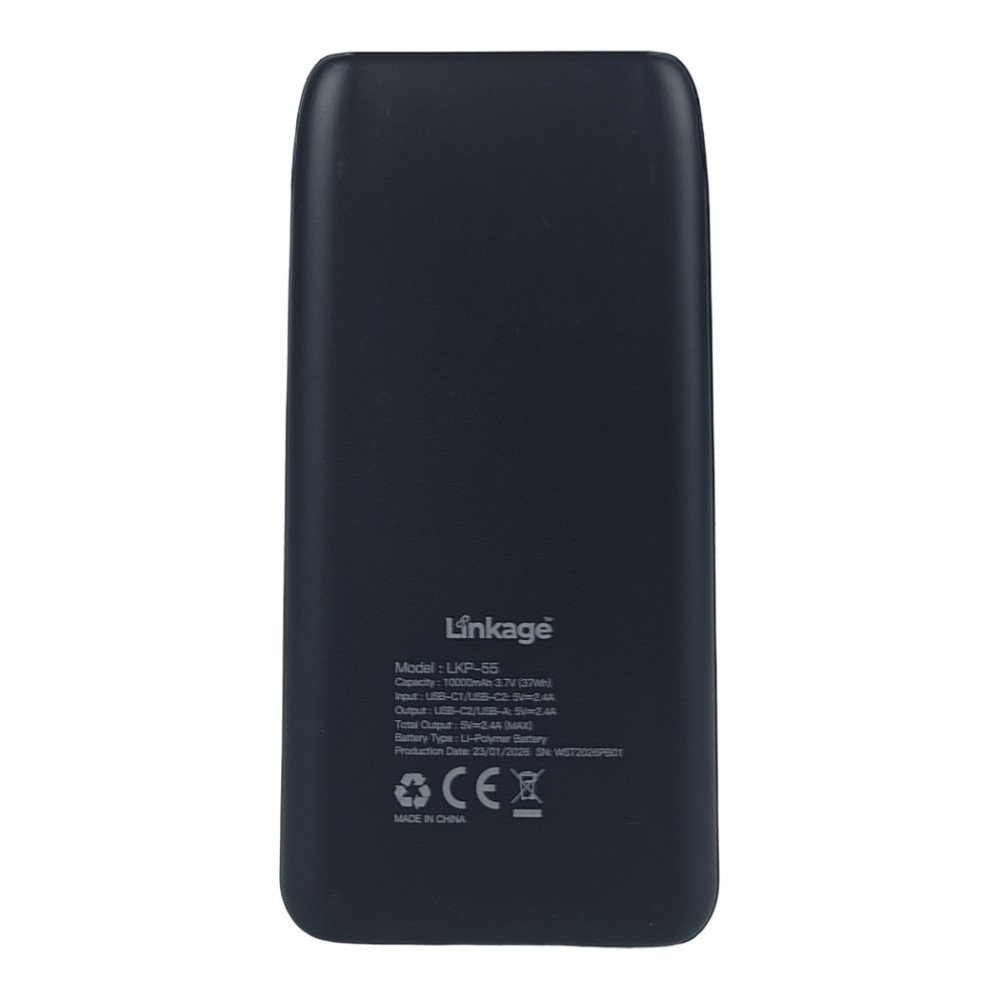 Linkage LKP-55 10.000 mAh Çift USB-C Girişli ve USB-A Çıkışlı Powerbank