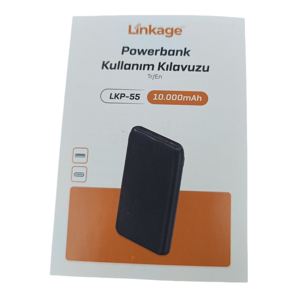 Linkage LKP-55 10.000 mAh Çift USB-C Girişli ve USB-A Çıkışlı Powerbank