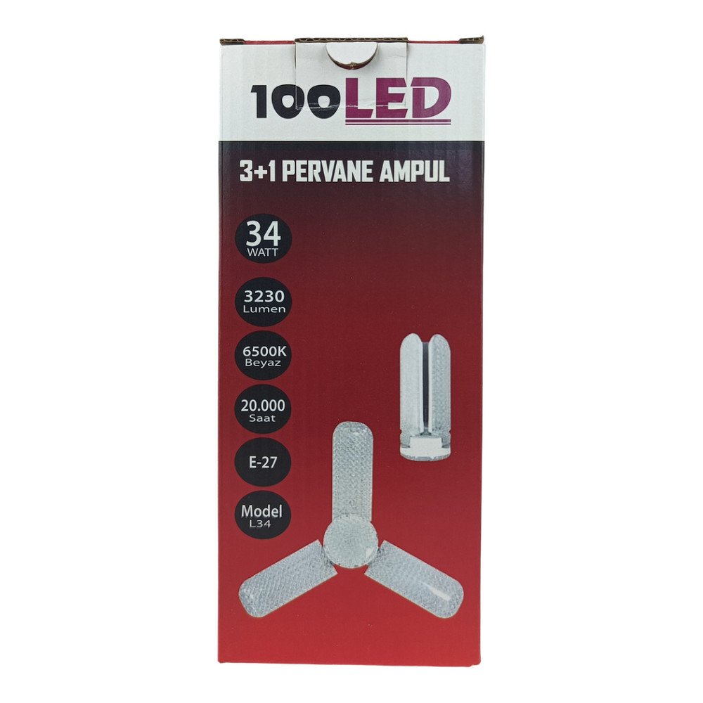 Bizim 100 LED 3+1 Kanatlı 34 Watt 3230 Lümen Ampul