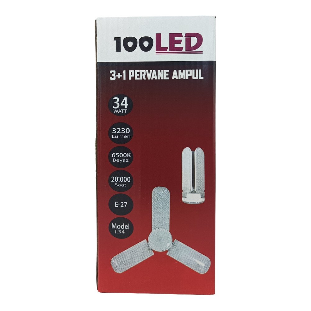 Bizim 100 LED 3+1 Kanatlı 34 Watt 3230 Lümen Ampul