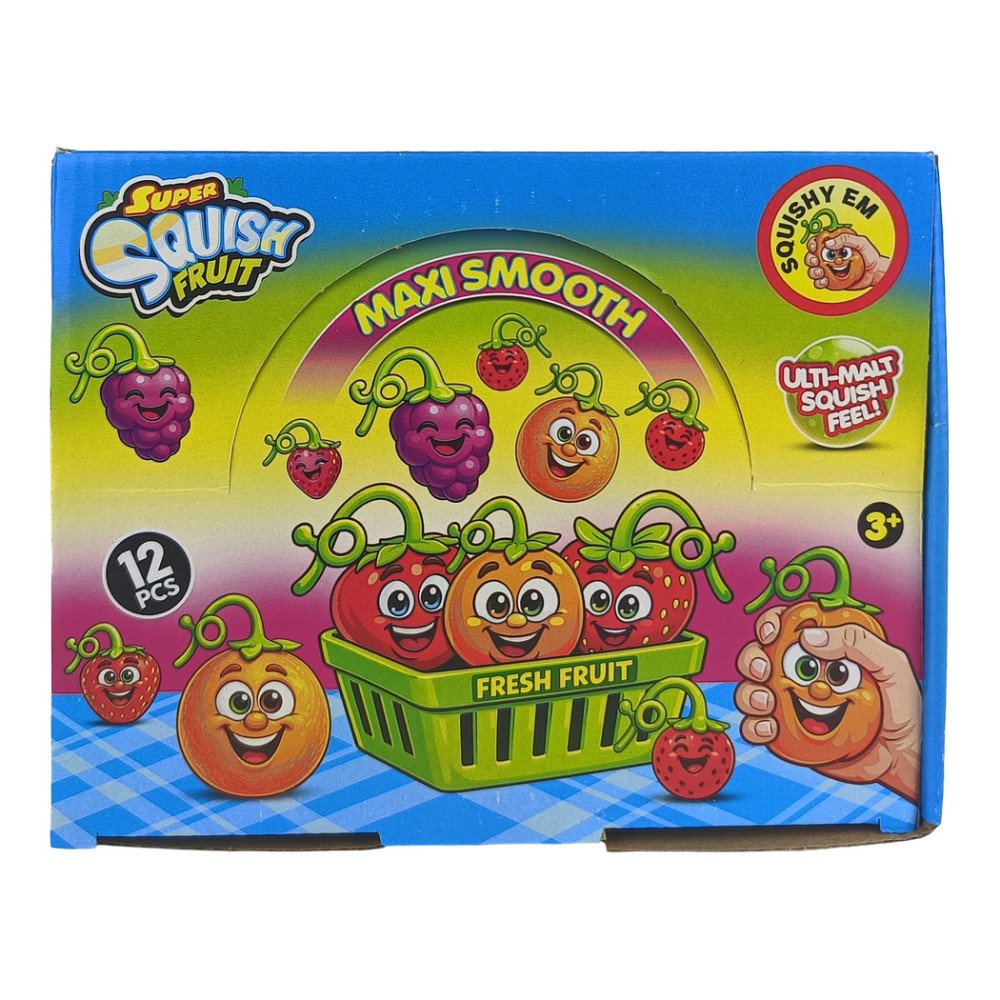 Super Squish 5967 İkili Meyveli Beyin Stres Oyuncağı 12'li