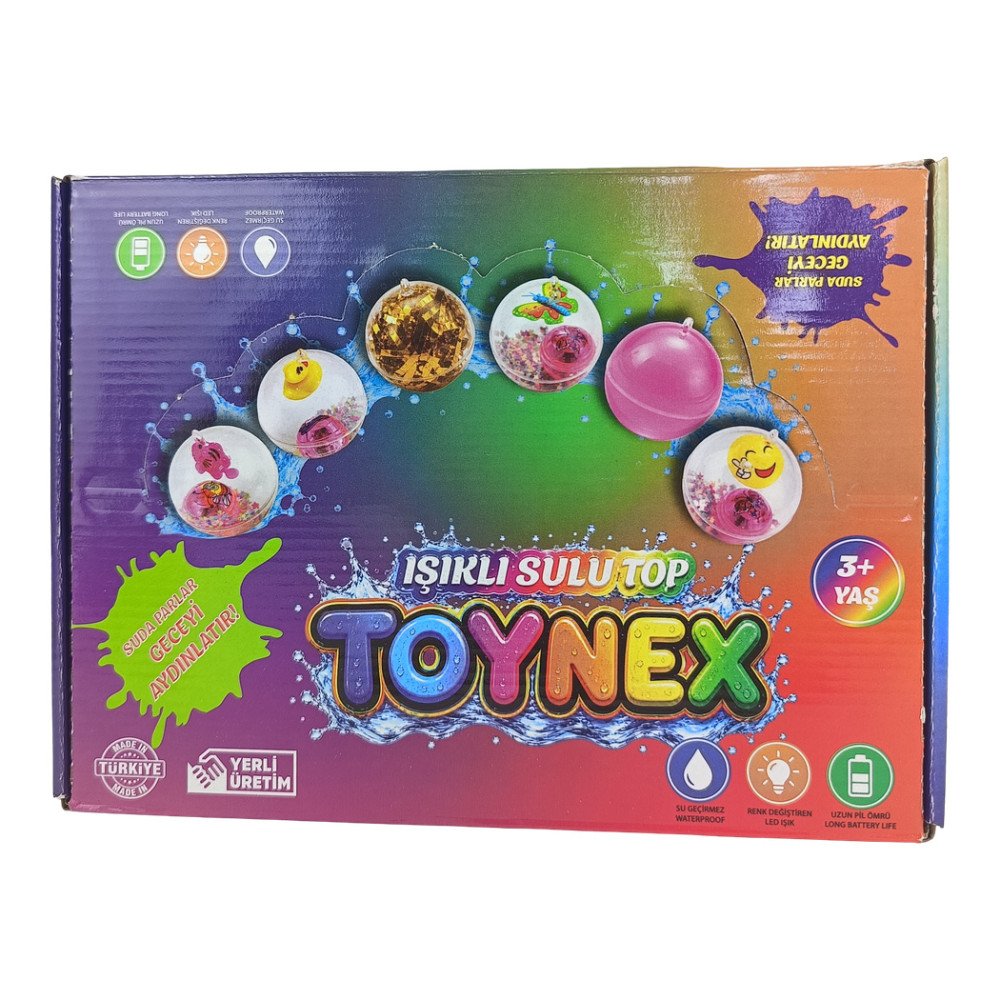 Toynex Işıklı Sulu Stres Topu 12'li