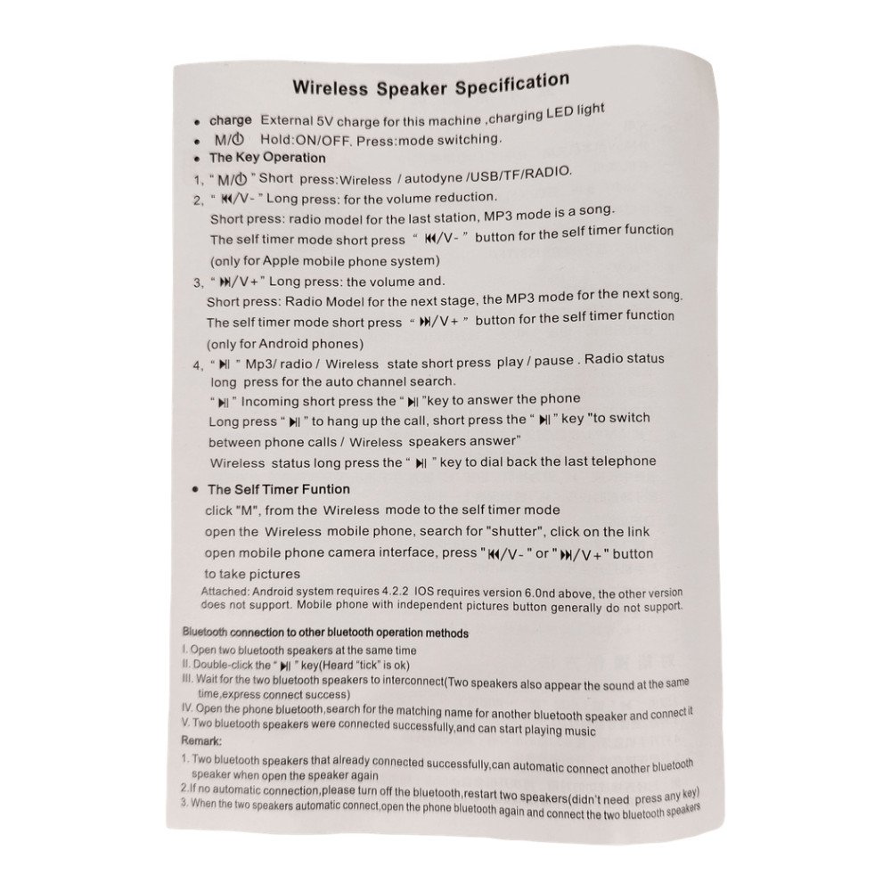 Wster Tır Figürlü Kablosuz Hoparlör 10W WS-691