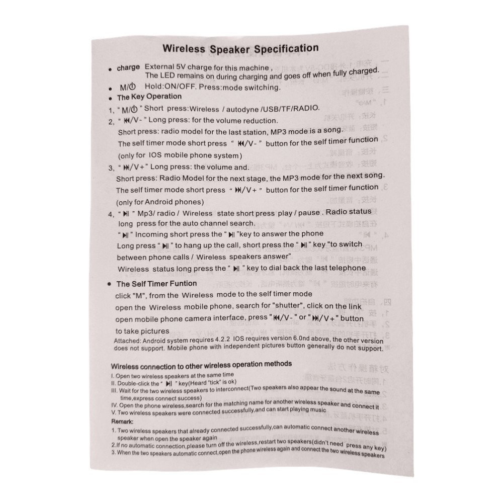 Wster Araba Figürlü Kablosuz Hoparlör 10W WS-1966