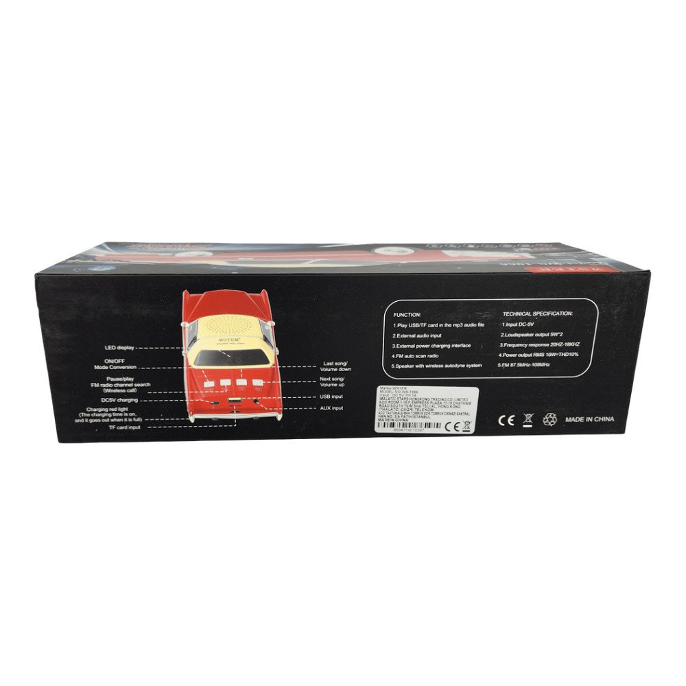 Wster Araba Figürlü Kablosuz Hoparlör 10W WS-1966