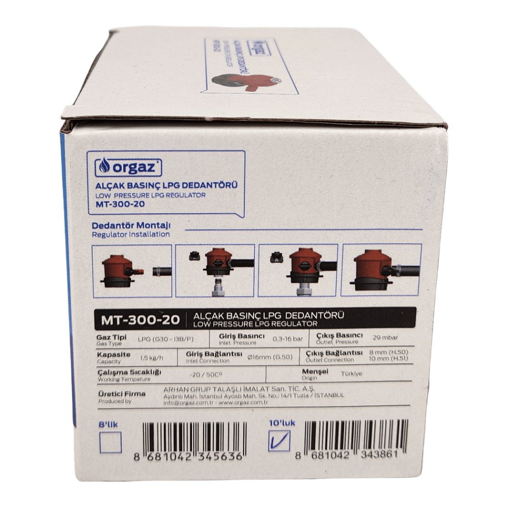 Orgaz MT-300-20 Dedantör 10’luk