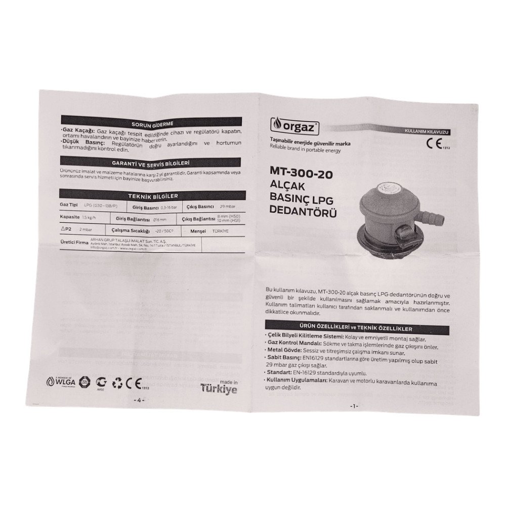 Orgaz MT-300-20 Dedantör 10’luk