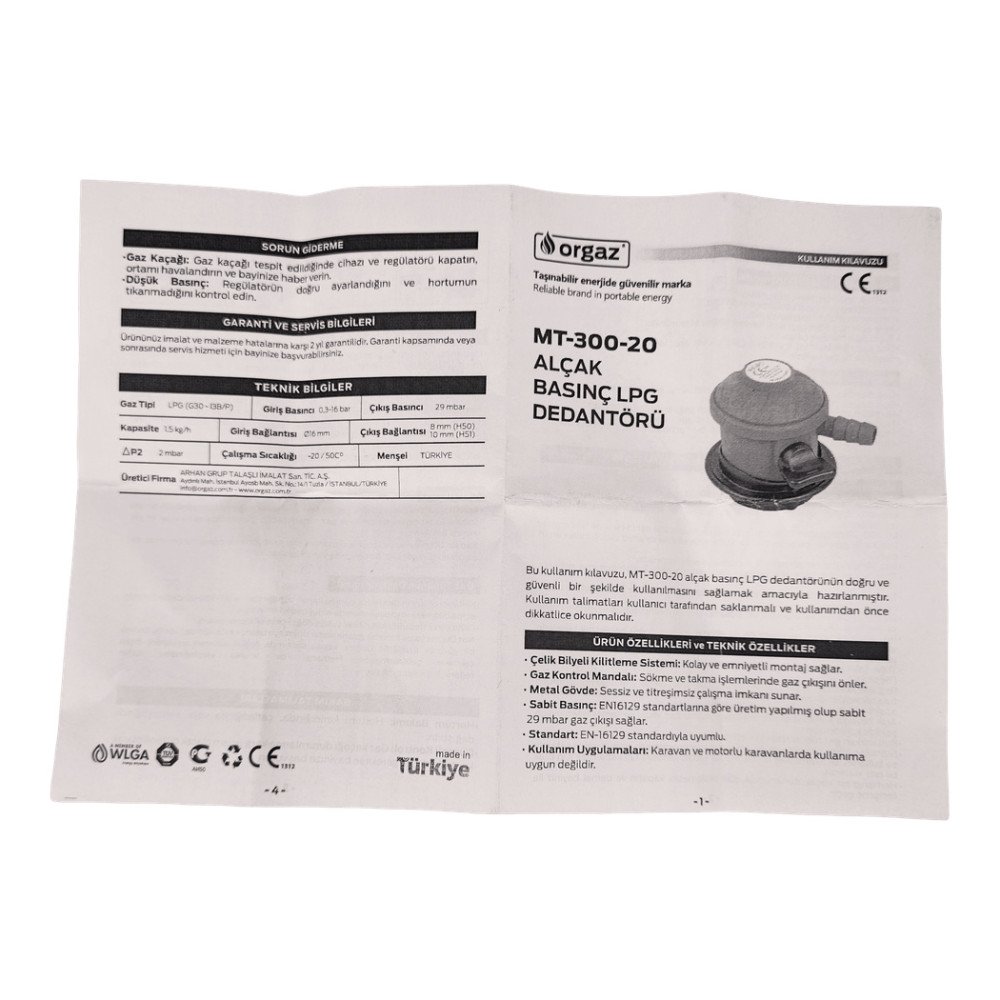 Orgaz MT-300-20 Dedantör 10’luk