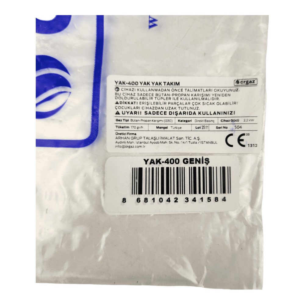 Orgaz YAK-400 Geniş Yak Yak Takımı