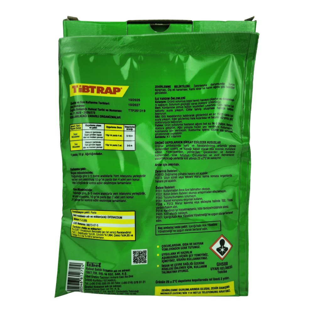 TiBTrap Pasta Fare Zehiri 100 g x 12 Adet