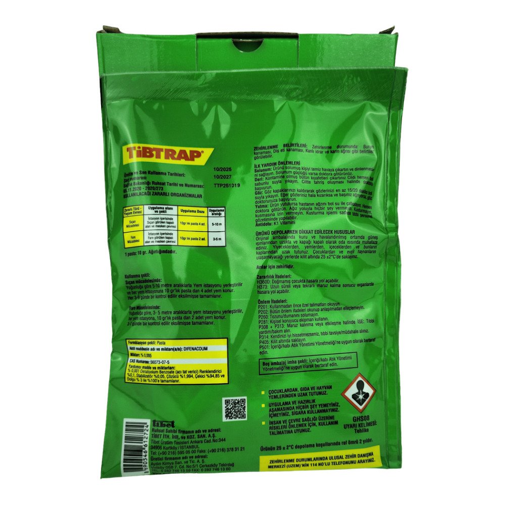 TiBTrap Pasta Fare Zehiri 100 g x 12 Adet