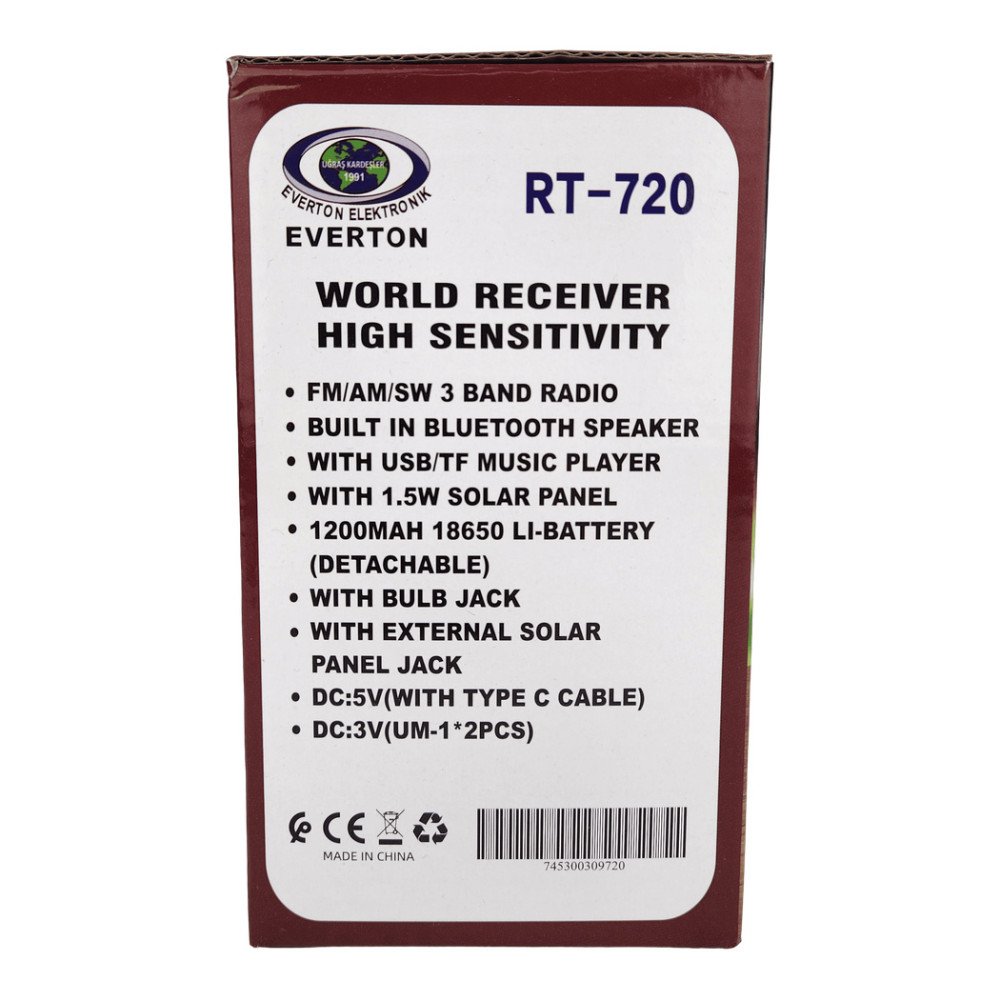 Everton RT-720 Çok Fonksiyonlu Radyo