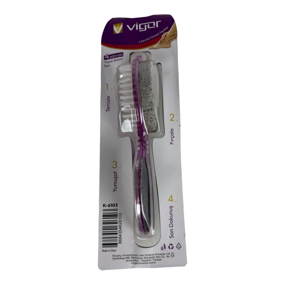 Vigor K-6103 Fırçalı Topuk Bakım Seti