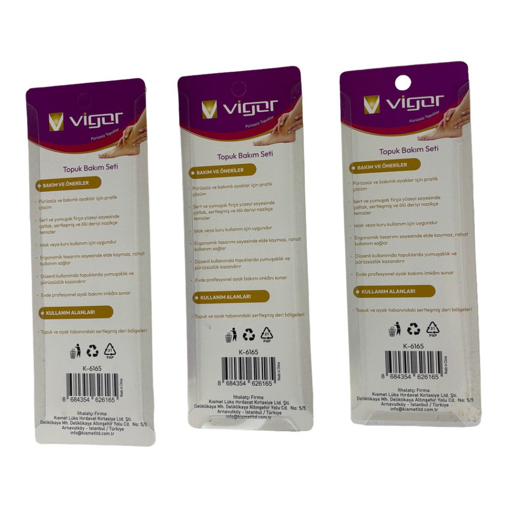Vigor K-6165 Topuk Bakım Seti 12 Adet