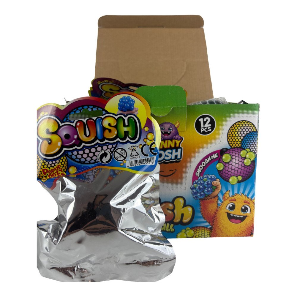 Squish Mesh Ball Simli Beyin Stres Topu 12 Adet
