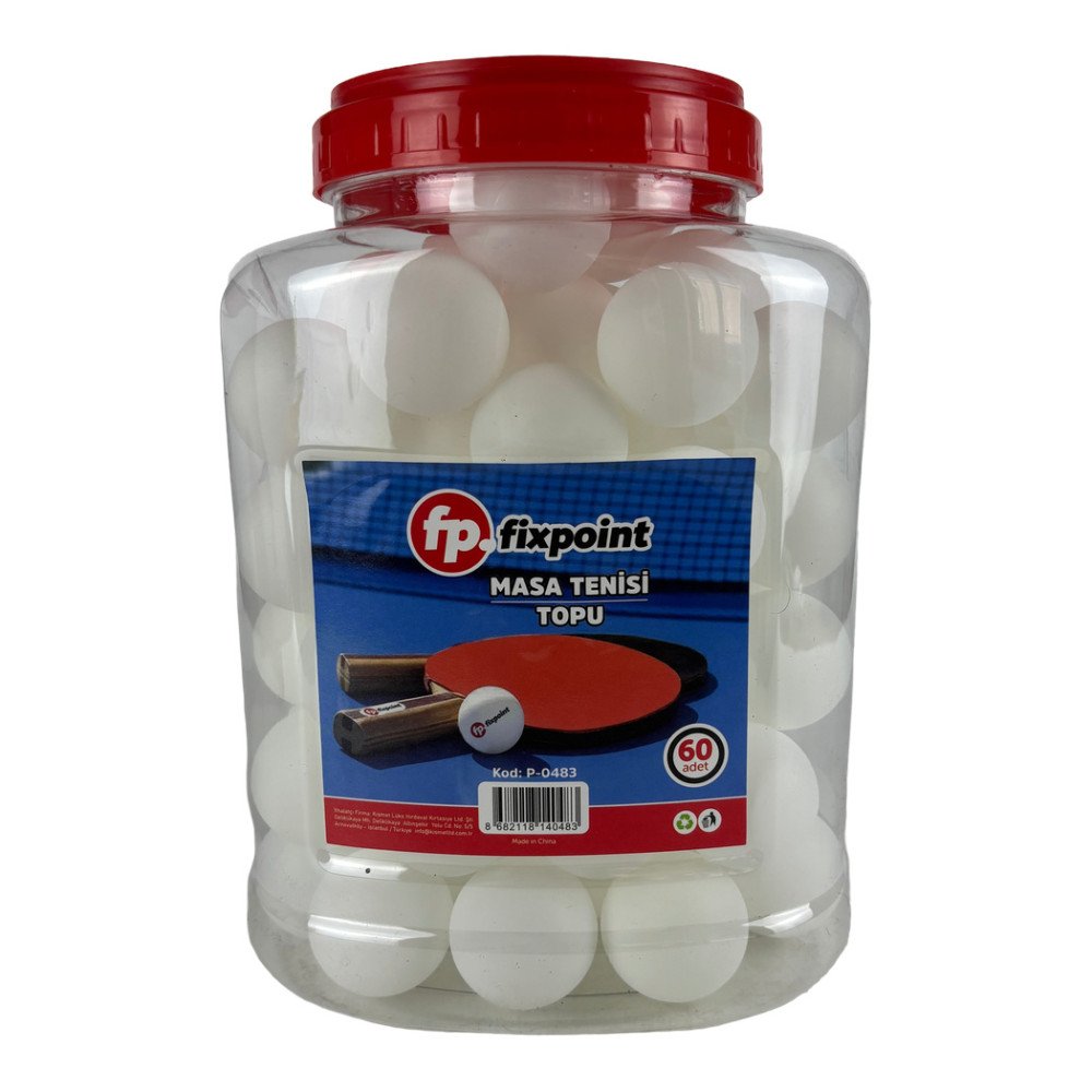 P-0483 Beyaz Masa Tenisi Topu 60 Adet
