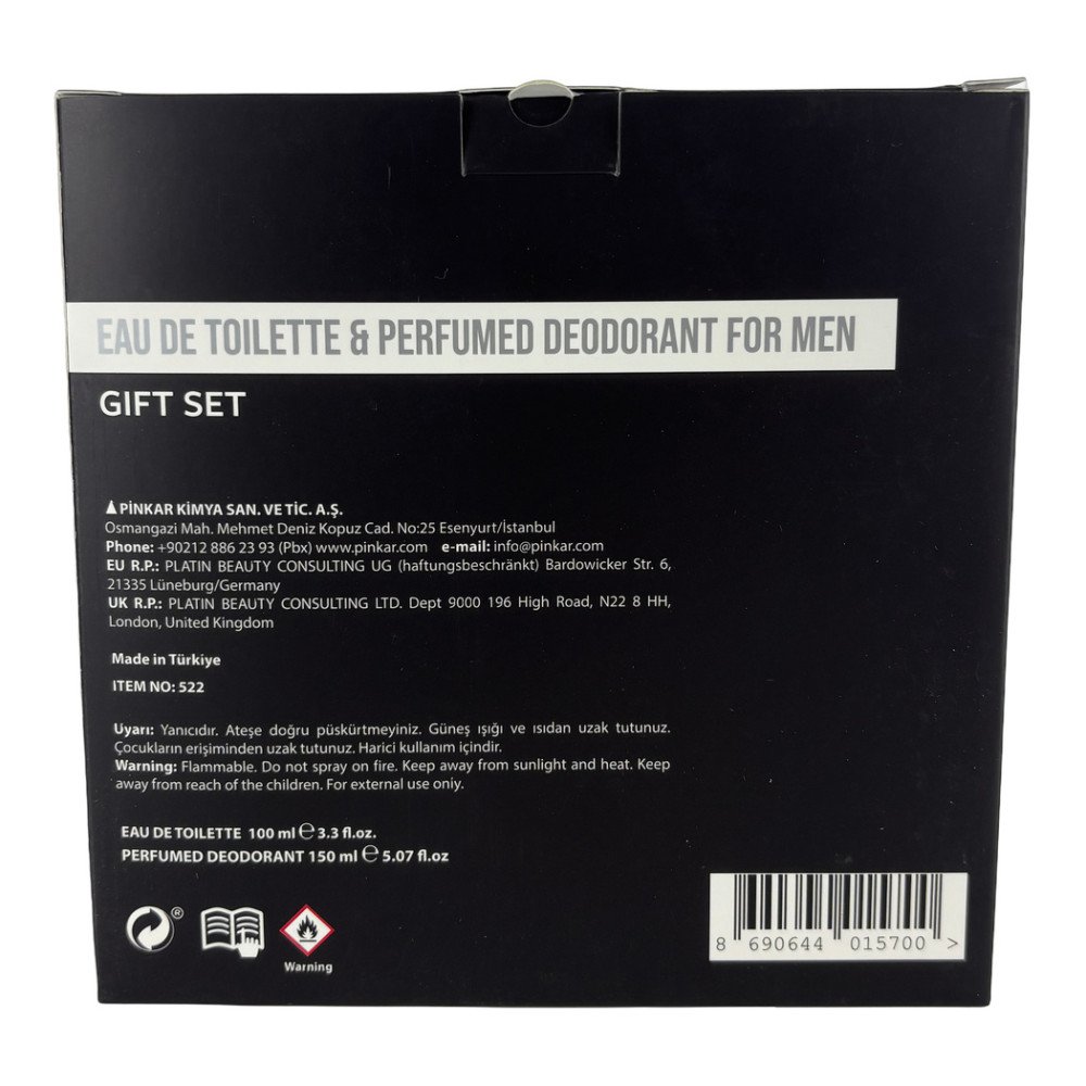 Snob Black Men EDT 100 ml ve Deodorant 50 ml