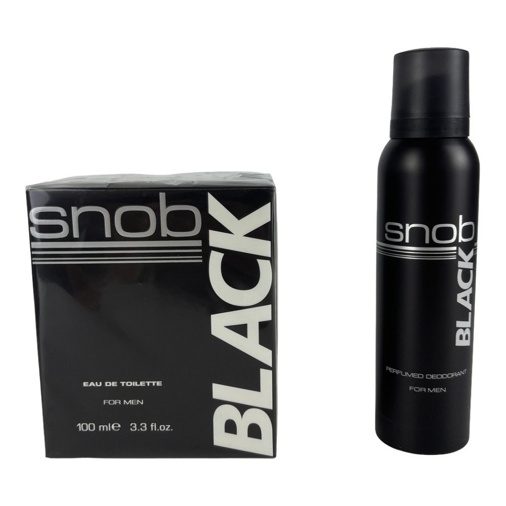Snob Black Men EDT 100 ml ve Deodorant 50 ml