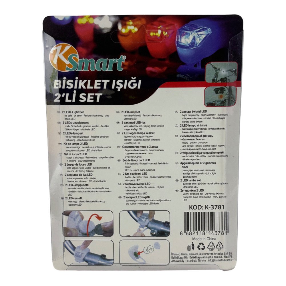 K-3781 İki Renkli Bisiklet Lambası