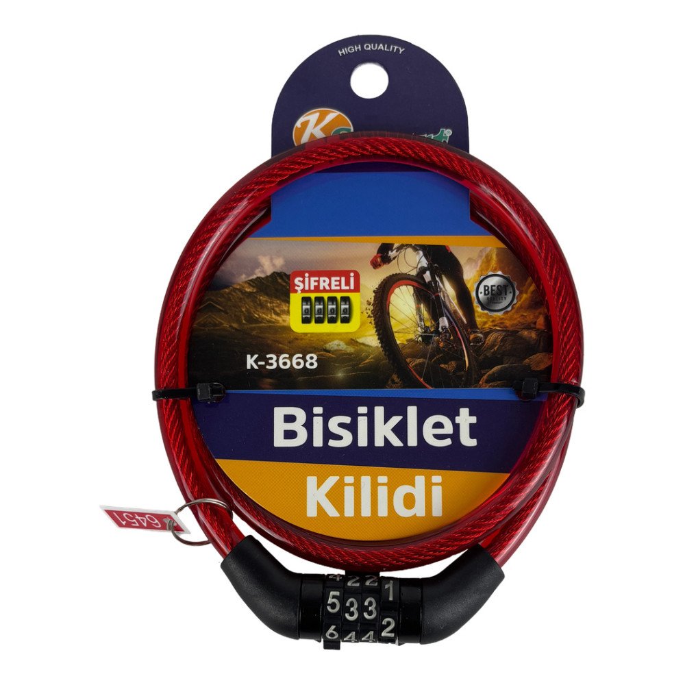 Ksmart K-3668 Şifreli Bisiklet Kilidi