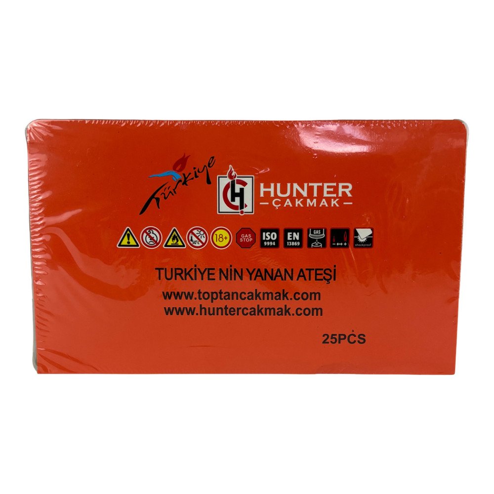 Hunter 32-54 Parlak Yaldızlı Jet Çakmak 25’li