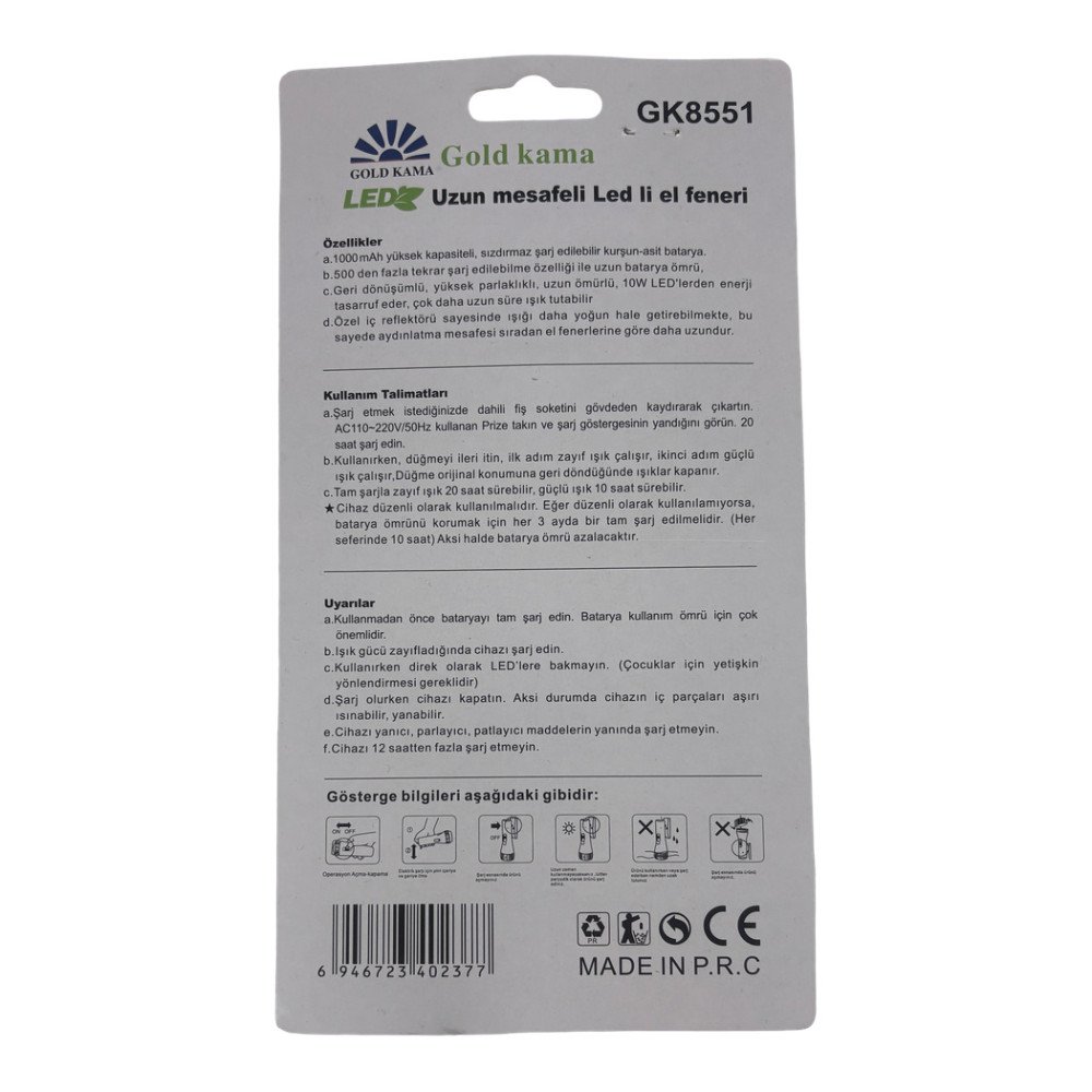Gold Kama GK-8551 10W Kambur El Feneri